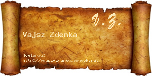 Vajsz Zdenka névjegykártya